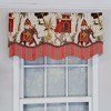 RLF Home Madhubala Glory Pattern "B" Elephant on Sides Window Treatment Valance 3" Rod Pocket 50" x 16" Spice Red - 2 of 3