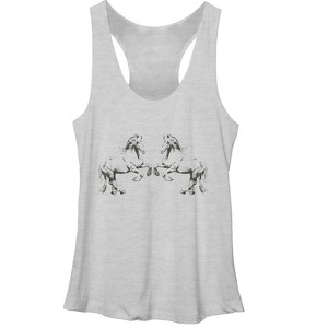 Women's Lost Gods Horse Twins Racerback Tank Top - 1 of 3
