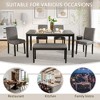 6-Piece Dining Table Set with Bench and Chairs, Dining Table Set for 6 with Bench, Wooden Dining Table Set for Kitchen, Dining Room - 3 of 4