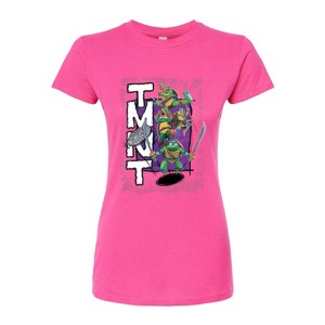 Women's - Teenage Mutant Ninja Turtles - Donatello, Raphael, Leonardo, & Michelangelo Fitted Graphic T-Shirt - 1 of 3