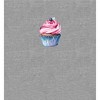 Cupcake With Pink Frosting Adult Crew Neck Short Sleeve Tee - 2 of 3