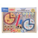 Melissa & Doug Mickey Mouse Wooden Pizza and Birthday Cake Set (32pc) - Play Food