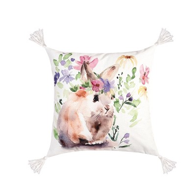 C&F Home Flowers Bunny II Spring Throw Pillow