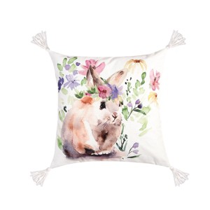 C&F Home Flowers Bunny II Spring Throw Pillow - 1 of 3