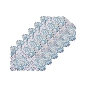 C&F Home Harlan Cotton Quilted Reversible Machine Washable Placemat Machine Washable Set of 6 - 1 of 4
