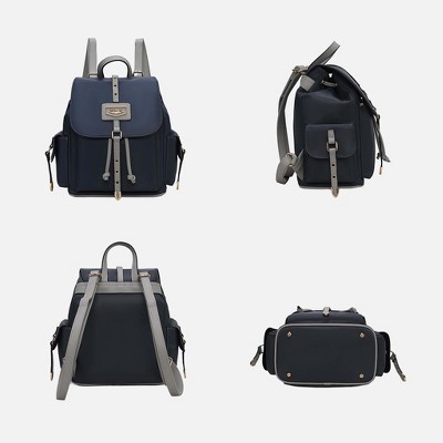 MKF Collection Paula Women's Backpack by Mia K- Baby Blue Navy — фото 6
