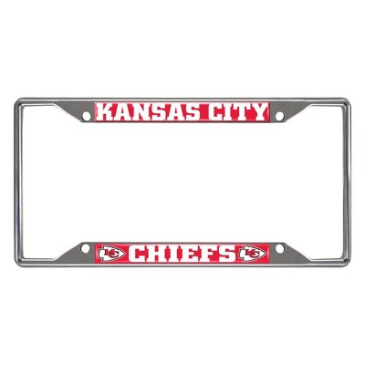 NFL Kansas City Chiefs Stainless Steel License Plate Frame