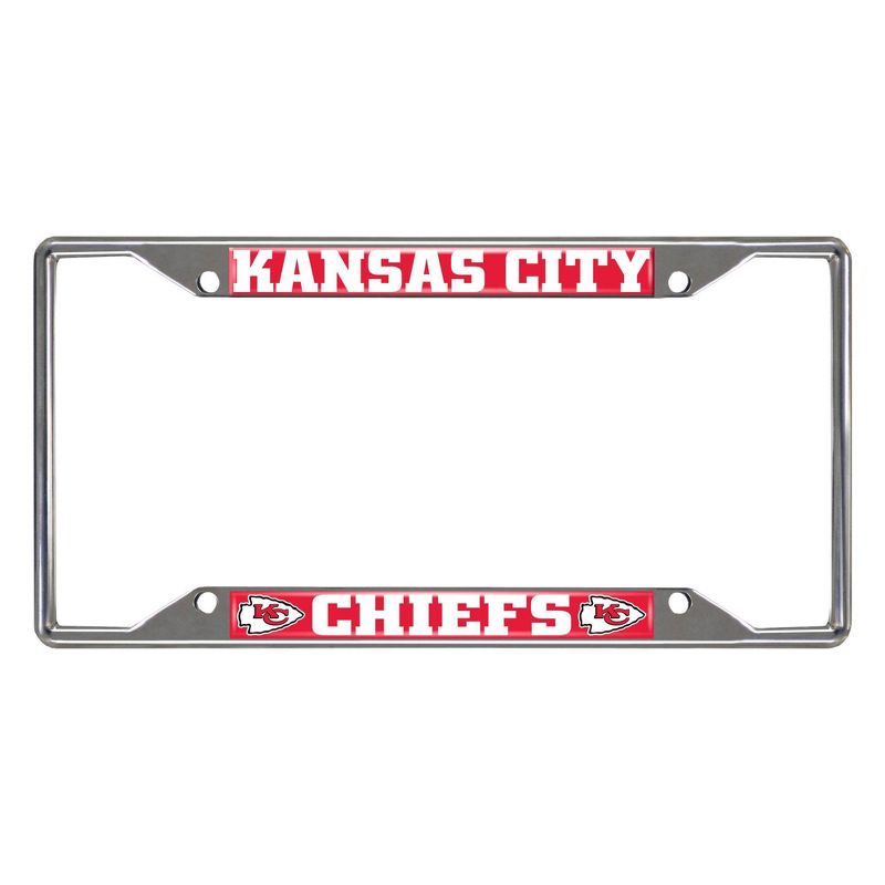 NFL Kansas City Chiefs Stainless Steel License Plate Frame, 1 of 4