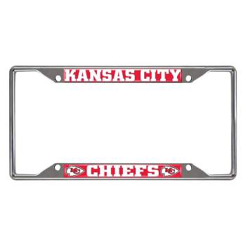 NFL Kansas City Chiefs Stainless Steel License Plate Frame