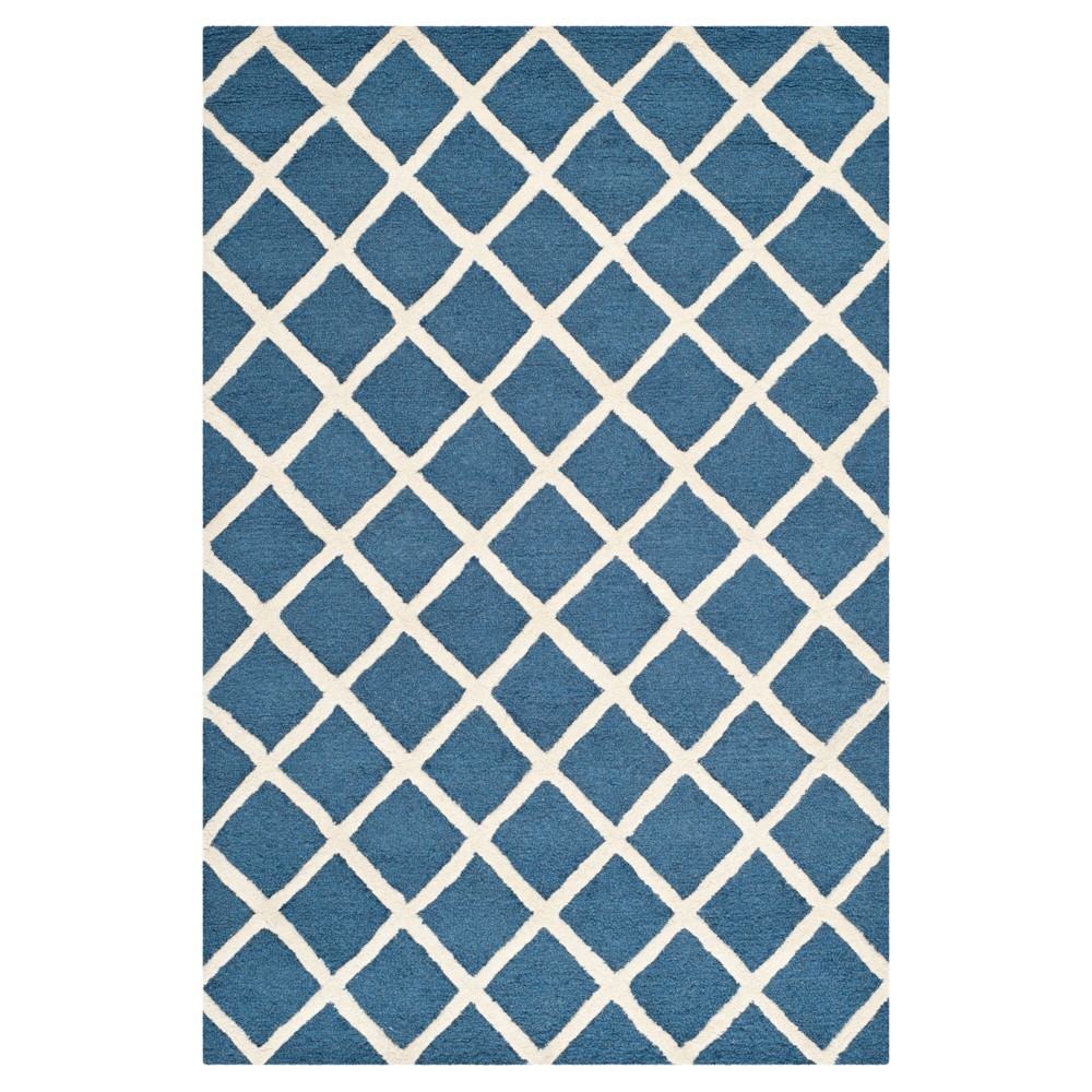 4'x6' Trellis Area Rug Navy/Ivory - Safavieh