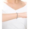 Guili Sterling Silver Tennis Bracelet with Square CZ in White, Blue, or Gold, Available in Sizes 2.5, 3, and 4—Classic, Luxurious, and Timeless. - 3 of 4