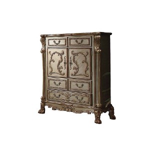 43" Dresden Decorative Storage Drawer Gold Patina and Bone - Acme Furniture - 1 of 4