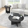 NicBex Modern Round Coffee Table with Cross Hollow Base,Small Side Table,Simple Center Table for Livng Room - 3 of 4