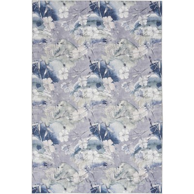 Nourison Washables Abstract Floral Indoor Non-Skid Area Rug