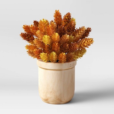 9" x 7" Artificial Hopps Plant Arrangement in Wood Pot - Threshold™