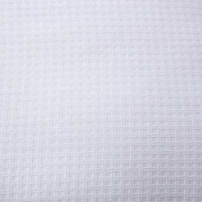 Serene Basketweave Queen Cotton Duvet Cover Set - White