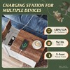 GALAXHERO Farmhouse End Table for Living Room Nightstand with Charging Station - 4 of 4