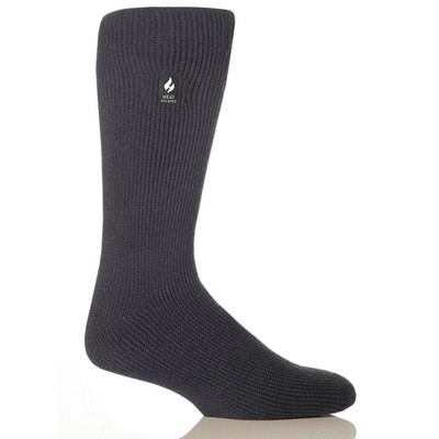 Heat Holders® Men's Jeffrey Original™ Cream Block Twist Crew Socks, Advanced Thermal Yarn, Thick Boot Socks Cold Weather Gear