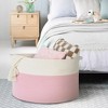 Aoibox Extra Large Pink Cotton Rope Storage Basket 22x22x14 Inch Soft Woven Bin for Blankets Towels Toys Laundry Nursery - 4 of 4