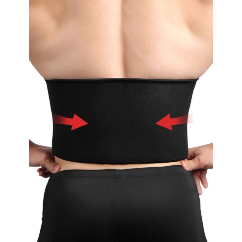 Men Slimming Belt Waist Trimmer Belt Muscle Abdomen Shaper - Size M (Black)