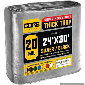 Core Tarps Heavy Duty 20 Mil Tarp Cover, UV Resistant, Rip Proof for Roof, Camping, Patio, Pool, Boat - 1 of 4