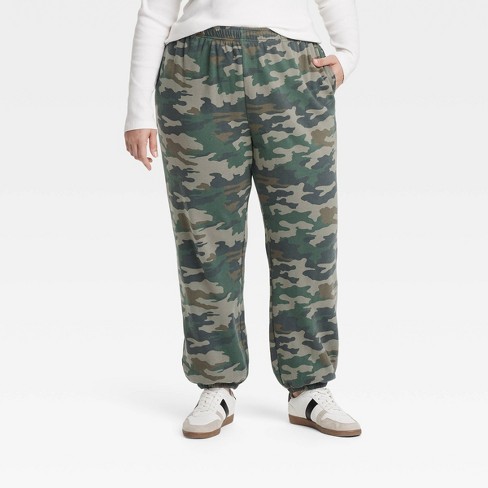 Camo high waisted joggers on sale