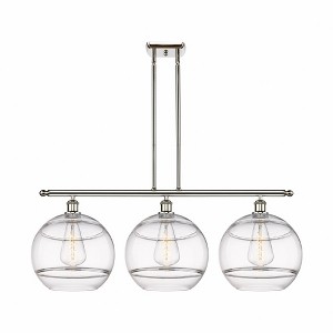 Rochester - 3 Light Stem Hung Island In Industrial Style-13.88 Inches Tall and 38.5 Inches Wide - 1 of 1