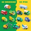 SYNCFUN 25Pcs Pull Back Cars and Trucks Toy Vehicles Set for Toddlers Girls Boys Kids Play Set, Die-Cast Car Set Party Favors, Stocking Stuffers - 3 of 4