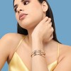 SOHI Women's Gold Overlap Cuff Bracelet - 3 of 3