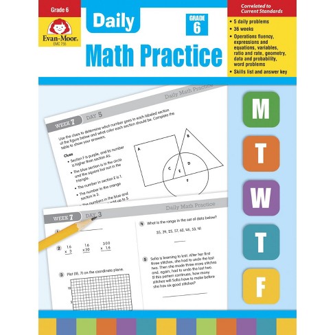 Evan Moor Daily Math Practice Grade 6 Target