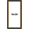 PosterPalooza | Panoramic Embellished Brown Picture Frame - UV Acrylic, Foam Board Backing, Hanging Hardware - 2 of 4