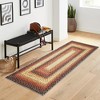 Modern Braided Print Area Rug Boho Rug Geometric Rug Washable Living Room Bedroom Rug - 3 of 4