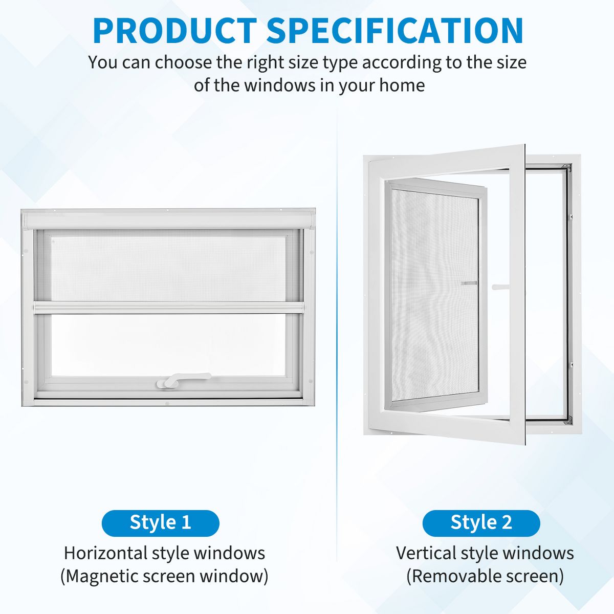 Casement Window 5mm Glass 4-Gear Adjustable Magnetic Screen | Aluminum Frame, Tempered Glass, 4 Adjustable Angles, Magnetic Screen, Child Safe Lock - thumbnail 6