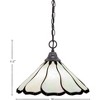 Toltec Lighting Any 1 - Light Pendant in  Dark Granite with 16" Pearl & Black Flair Art Glass Shade - 2 of 2