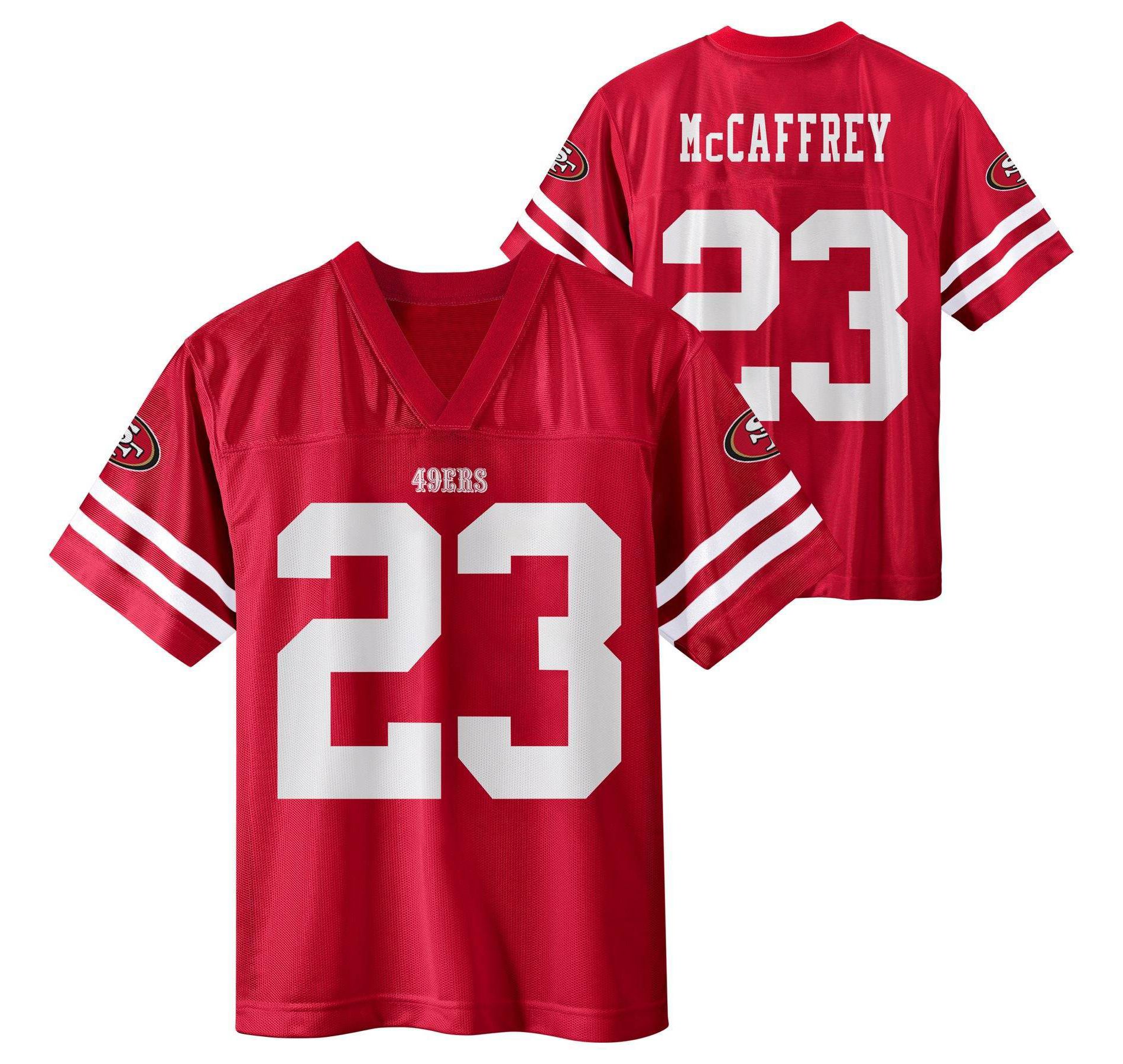 NFL San Francisco 49ers Christian McCaffrey #23 Youth Short Sleeve Jersey