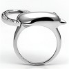 Slickblue Women's Rhodium Brass Ring with Clear Crystal, Sea Life Theme, Polished Single-Tone Style, Size 5-9 - 3 of 4
