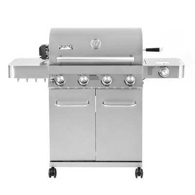 4-Burner Propane Stainless Steel Gas Grill with Rotisserie Kit Model 17842 - Monument Grills
