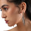 SOHI Women's Metallic Gold Embellished Rhombus Swirl Drop Earrings - 4 of 4