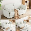 Queen Size Sofa Bed, 66 Inch Queen Sleeper Sofa with 360G Linen Fabric & Pillows - Perfect for Living Room - 3 of 4