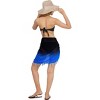 LA LEELA Sarong Coverups for Women Chiffon Swim Cover Up Short Women's Beachwear Summer Pool Beach Wraps Skirt Bikini Cover-ups One Size Black, Solid - 4 of 4