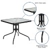 Emma and Oliver 31.5" Square Tempered Glass Metal Table - image 3 of 4