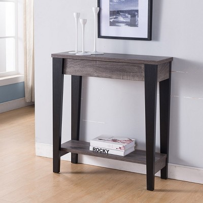 Syemin Console Tables Home Elegant Console Table Display Table with Drawer and Bottom Shelf Hallway Entryway Tables, Gray, 31.25"*11.5"*33.75"