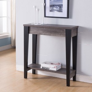 Syemin Console Tables Home Elegant Console Table Display Table with Drawer and Bottom Shelf Hallway Entryway Tables, Gray, 31.25"*11.5"*33.75" - 1 of 4