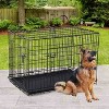 FDW 42 Inch Dog Crates for Large Dogs Folding Metal Wire Crates Dog Kennels Pet Dog Cage Crate with Double-Door,Divider Panel, Removable Tray and - 2 of 4