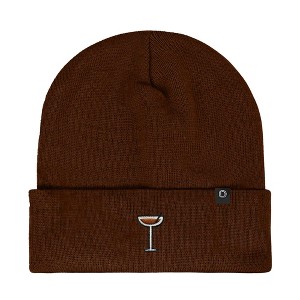Dalix Espresso Martini Embroidered Beanie Food Warm Winter Knit Hat Women - 1 of 4