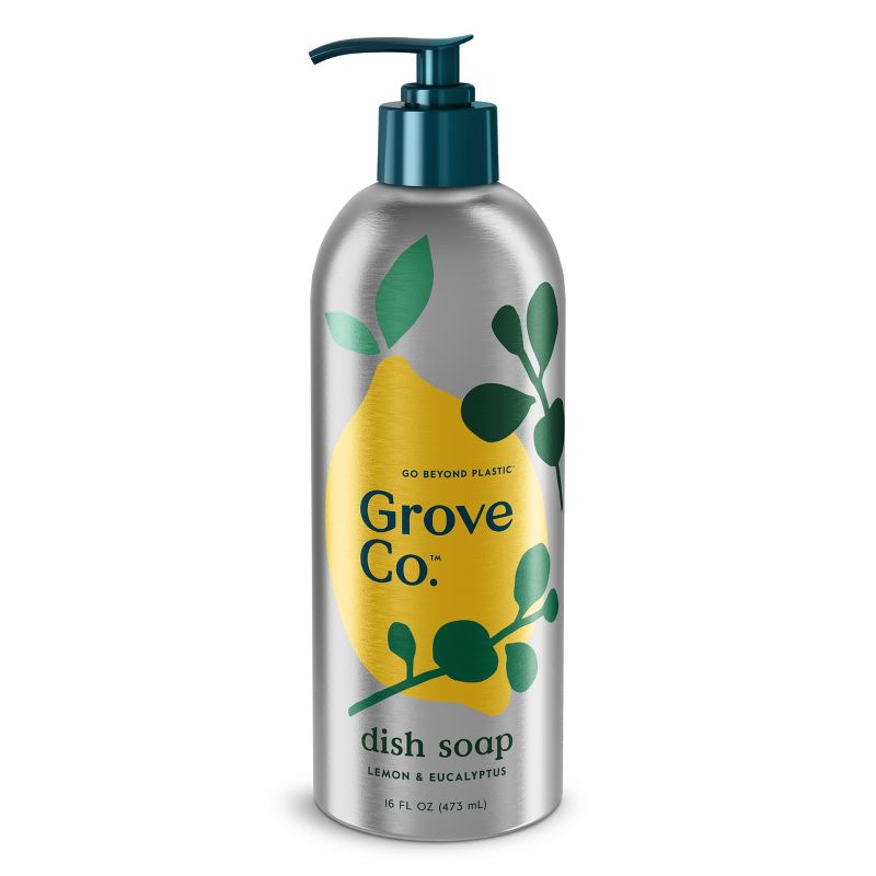 Grove Co. Lemon &#38; Eucalyptus Dish Soap - 16 fl oz, 1 of 7