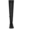 Allegra K Women's Zipped Low Block Heel Over Knee High Fashion Boots - 3 of 4
