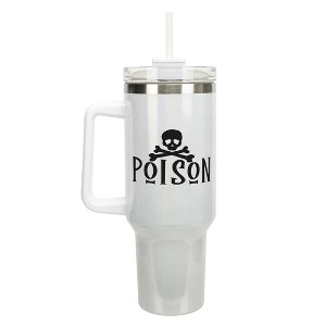 Elanze Designs Poison Skull Cross Bones 40 oz. Stainless Steel, Large Water Bottle Coffee Mug, Spill & Leak Resistant, Thermal Travel Tumbler with - 1 of 1