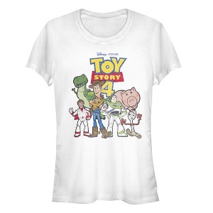 Juniors Womens Toy Story Character Logo Party T-Shirt - 1 of 3