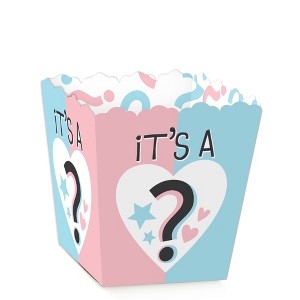 Big Dot of Happiness Baby Gender Reveal - Party Mini Favor Boxes - Team Boy or Girl Party Treat Candy Boxes - Set of 12 - 1 of 4